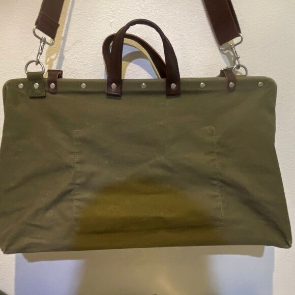 Line Of Trade - Weekender Bag Olive Green Canvas - Picture 8 of 12